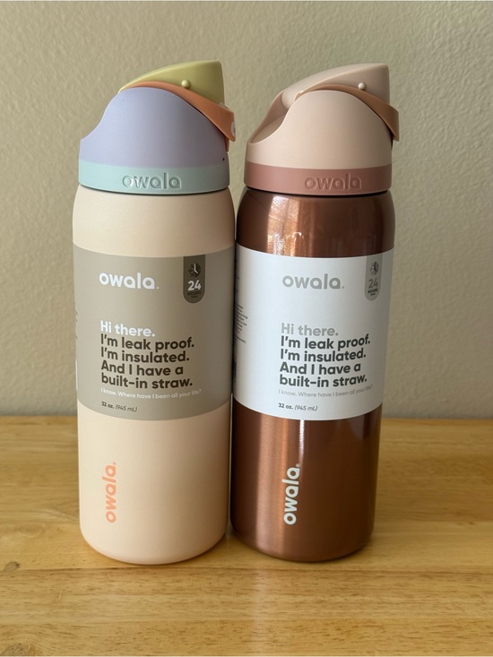 owala Other - Owala FreeSip 32oz Water Bottle Lot of 2 Sandy Shores Brown New